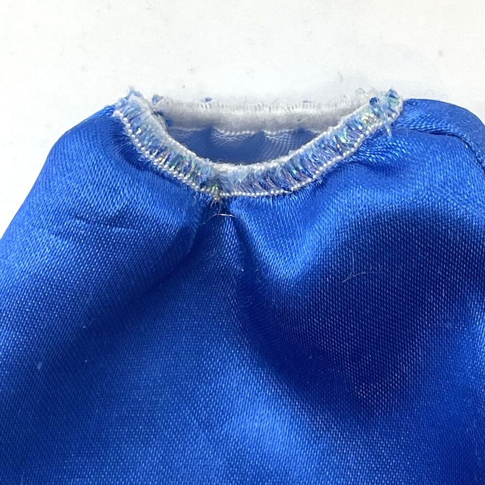 Disney Frozen Princess Anna Doll Skirt Blue Satin Floral Flowers Accessory - Picture 6 of 11